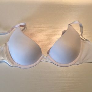 Pink and White Push Up Bra